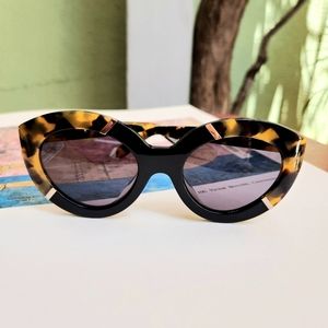Karen Walker Sunglasses Tortoise and Black "Flowerpatch 1501429"